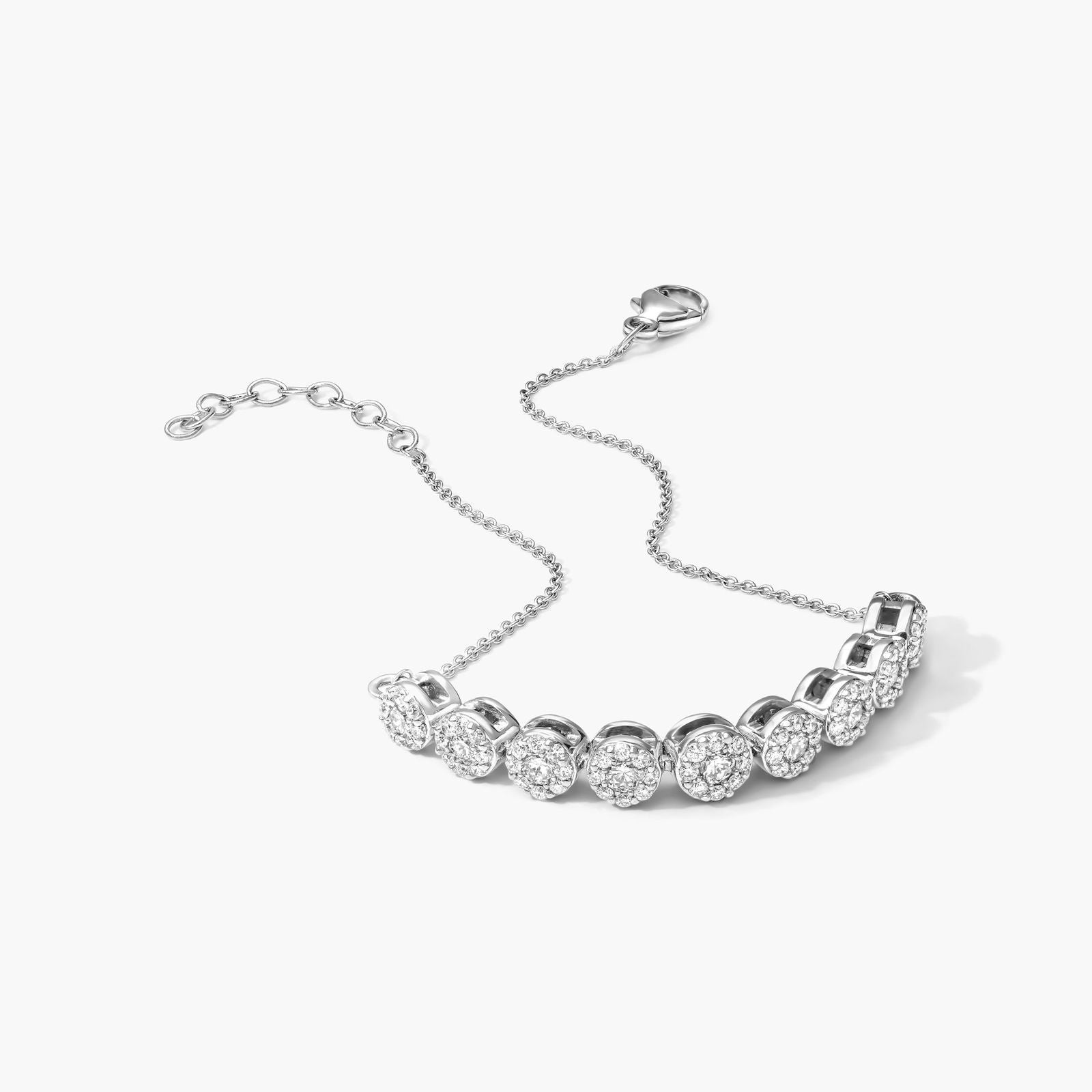 Silver Radiant Cluster Harmony Bracelet