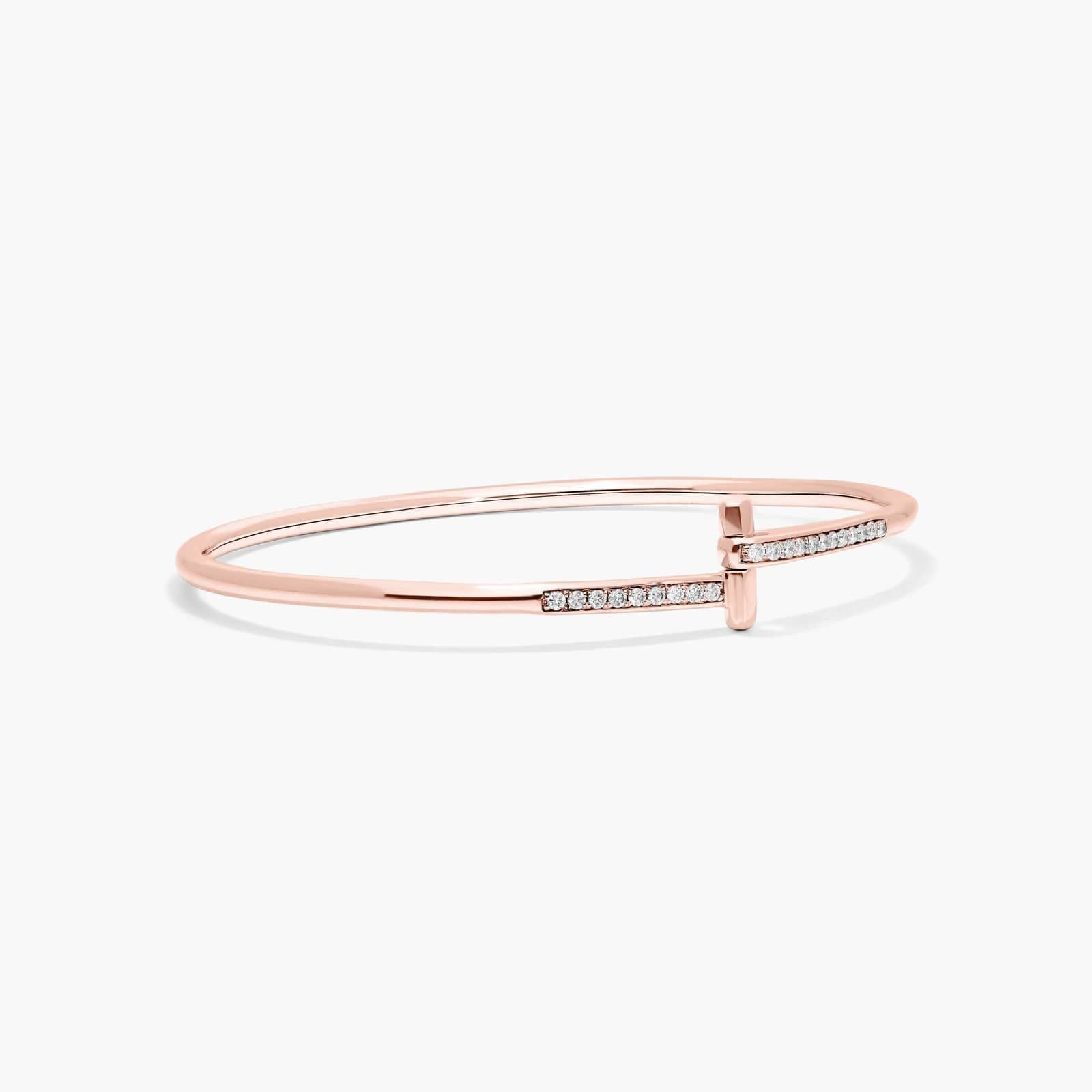 Rose Gold Sleek Crossover Bracelet