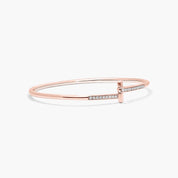 Rose Gold Sleek Crossover Bracelet