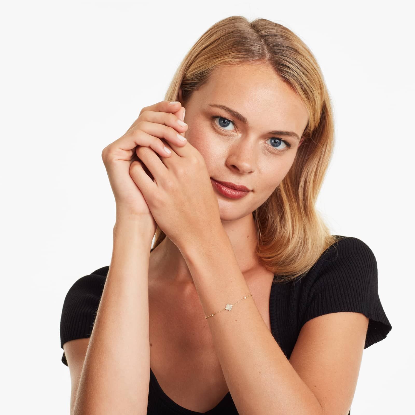 Gold Cluster Radiance Chain Bracelet