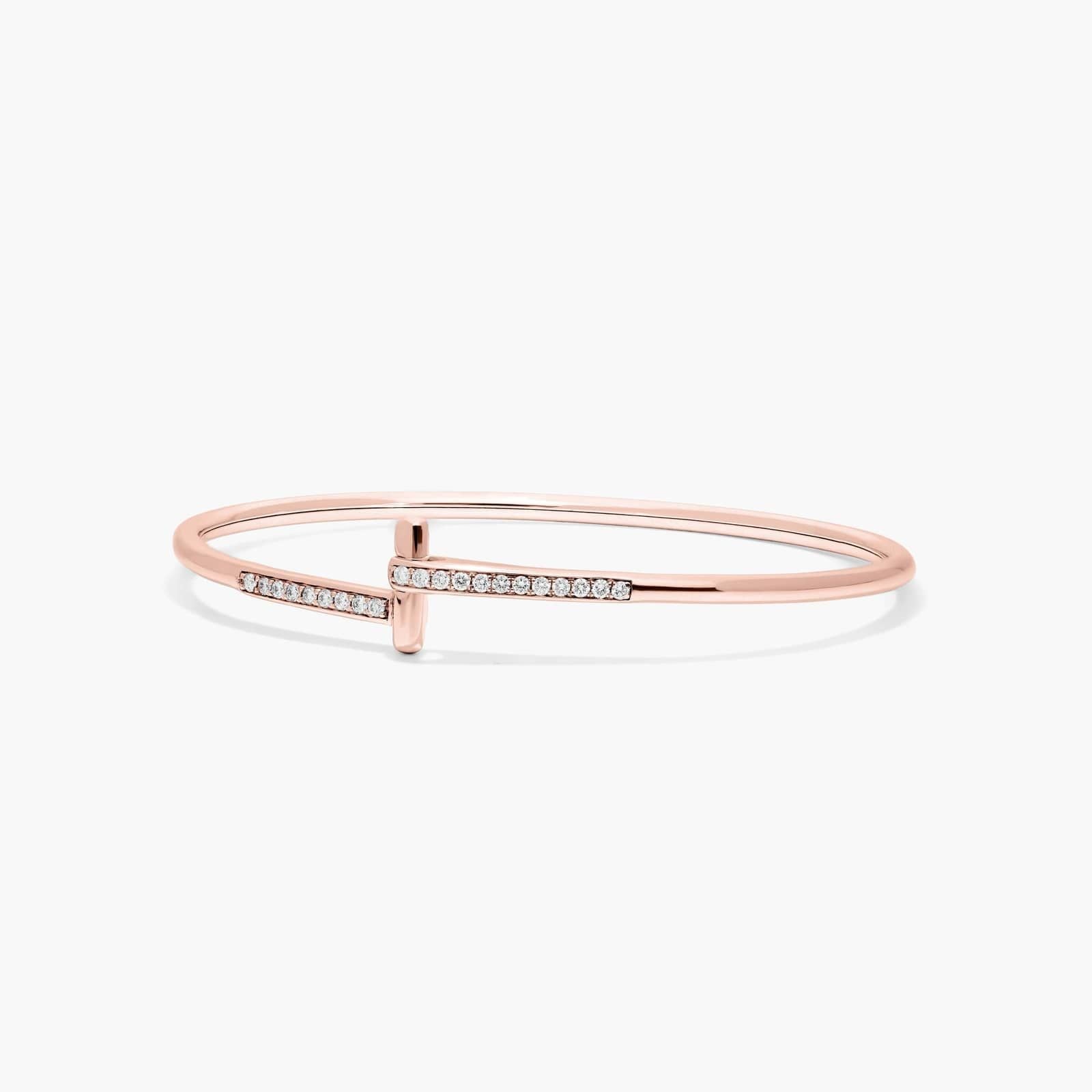 Rose Gold Sleek Crossover Bracelet
