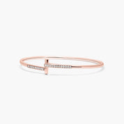 Rose Gold Sleek Crossover Bracelet