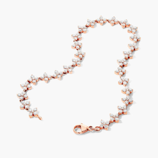 Carave Paris Floral Diamond Tennis Bracelet