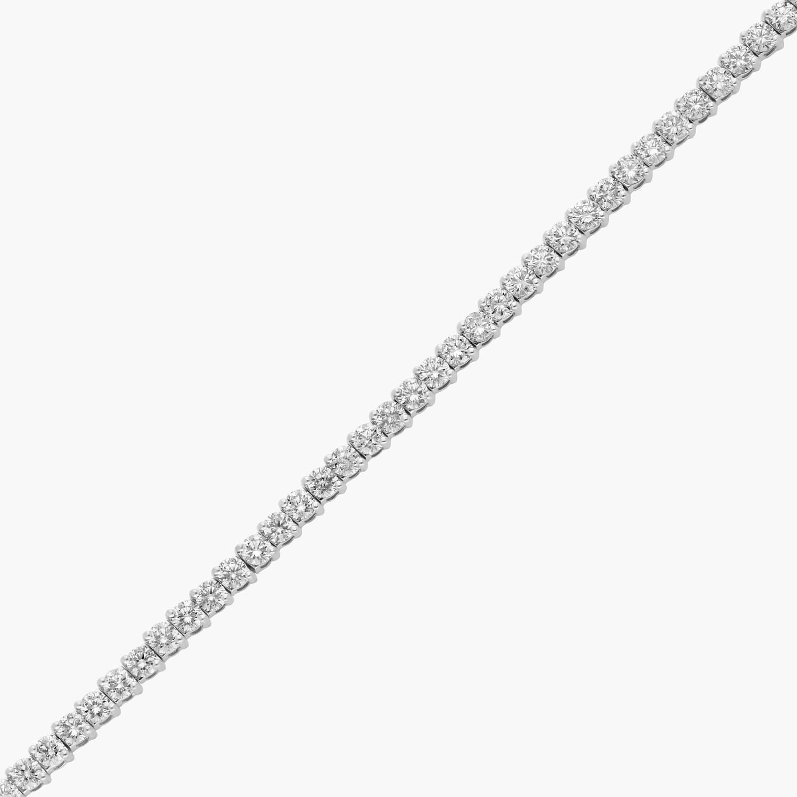 Radiant Silver Tennis Bracelet with Continuous Luminous Stone Detailing for Timeless Elegance