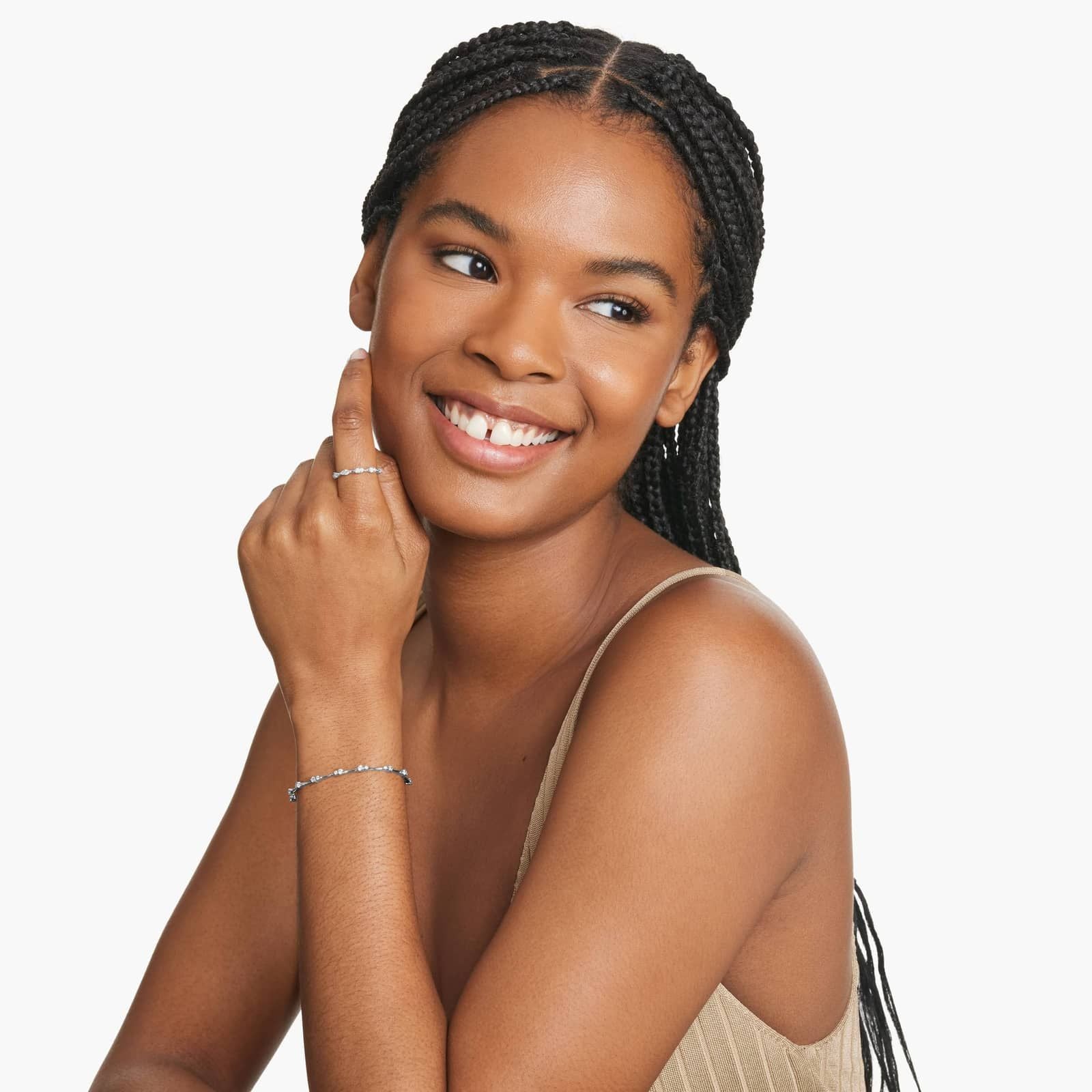 Silver Petite Branch Sparkle Bracelet