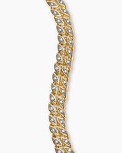 Iced Cuban Link Silver Men Bracelet