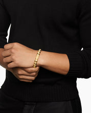 Faceted Cuff Silver Men’s Bracelet