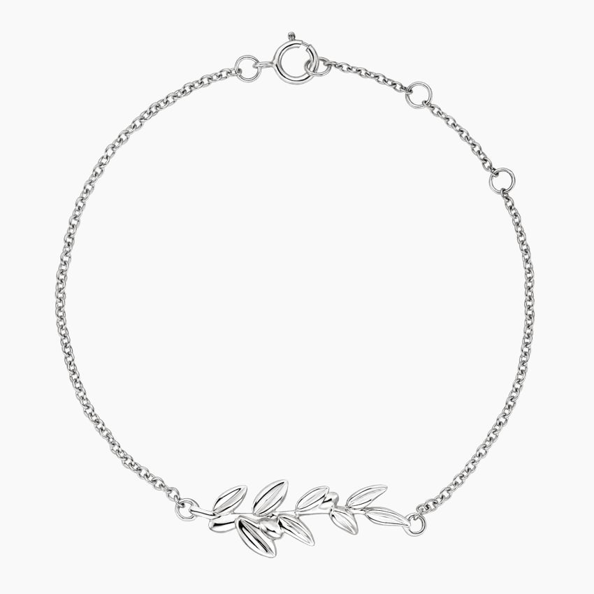 Silver Leaf Accent Bracelet