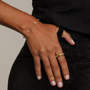 Gold Pearl Chain Bracelet