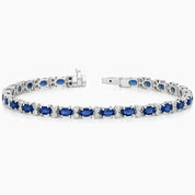 Silver Blue Sapphire Radiance Bracelet