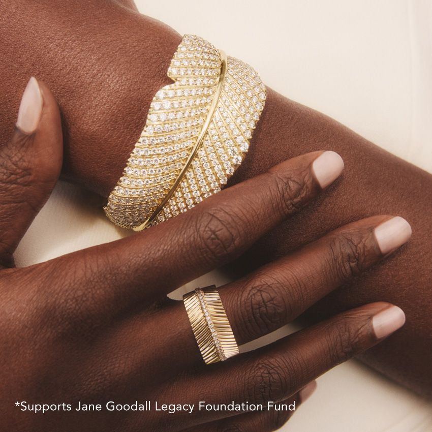 Gold Feather Radiance Bracelet