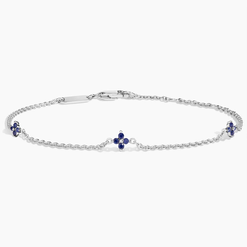 Silver Blue Petal Bracelet