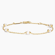 Gold Pearl Chain Bracelet