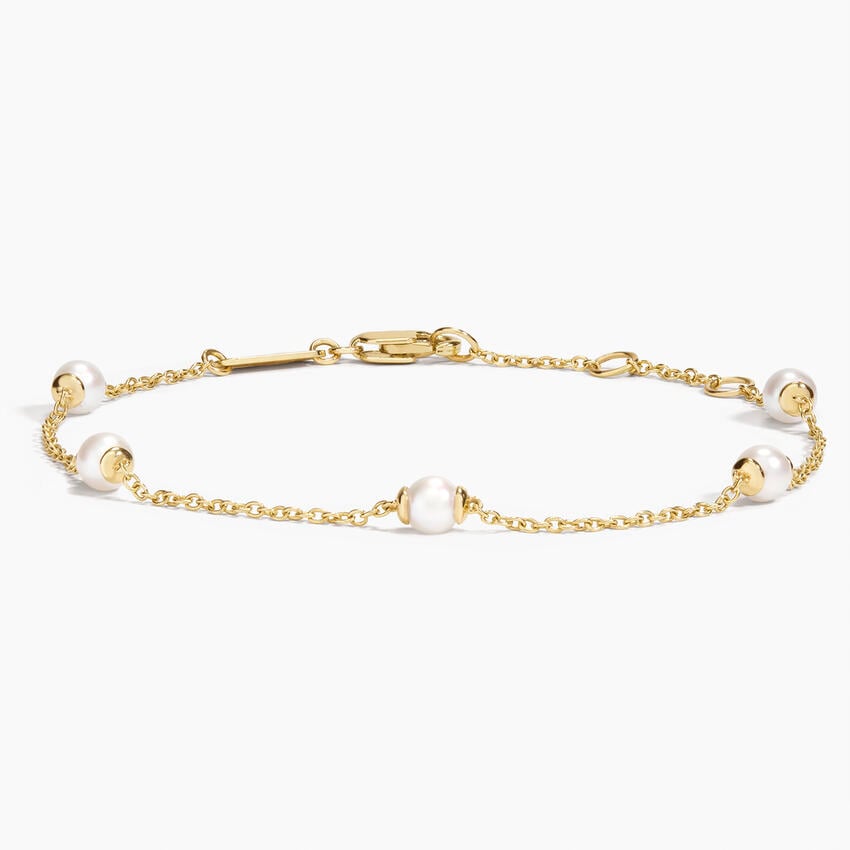 Gold Pearl Chain Bracelet