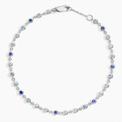 Silver Blue Glow Bracelet