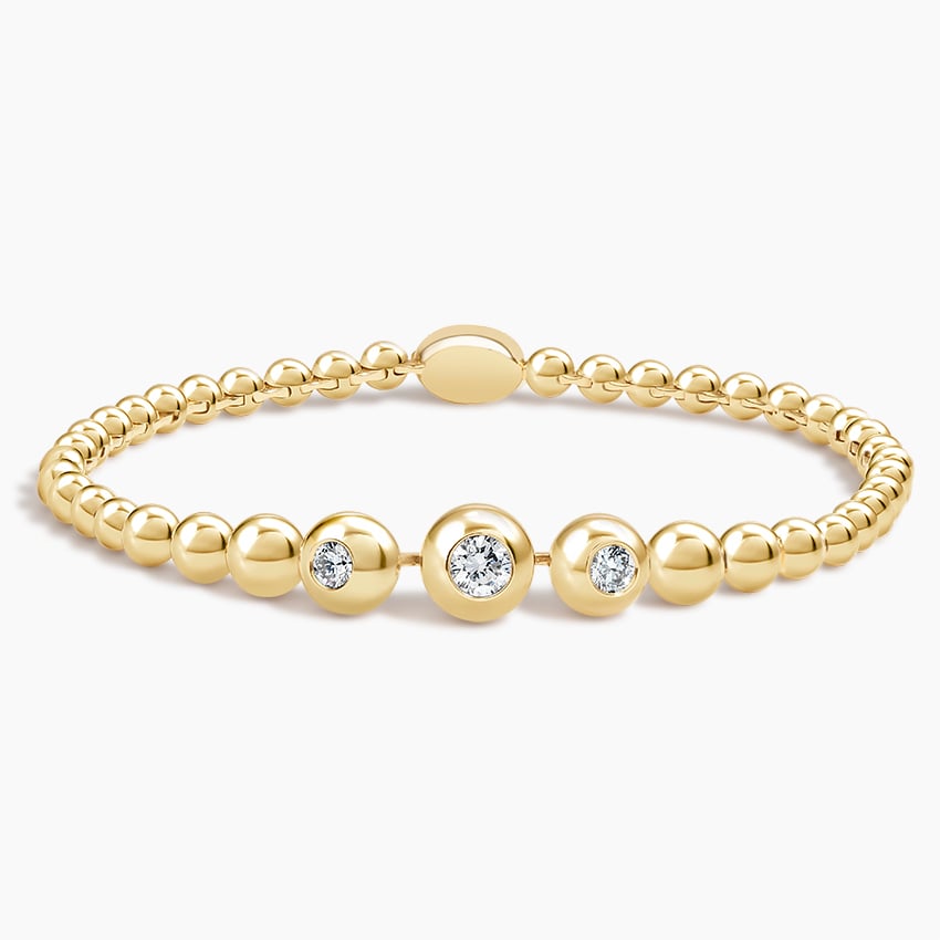 Carave Paris Beaded Solitaire Diamond Bracelet