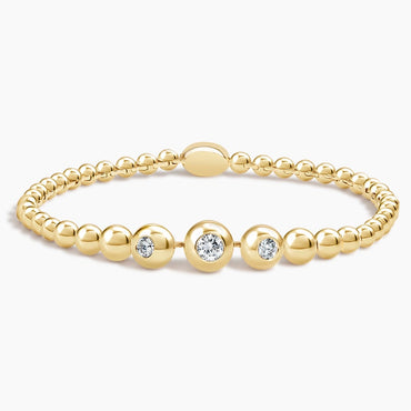 Carave Paris Beaded Solitaire Diamond Bracelet
