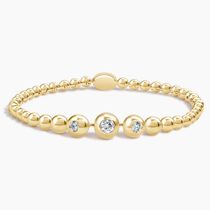 Carave Paris Beaded Solitaire Diamond Bracelet