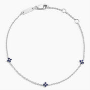 Silver Blue Petal Bracelet