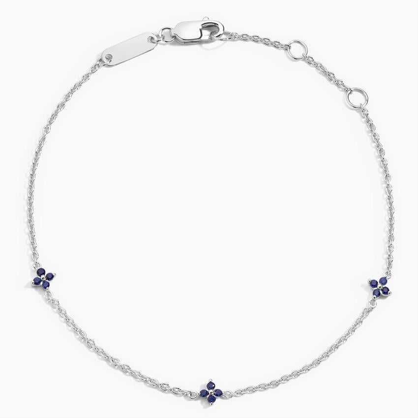 Silver Blue Petal Bracelet