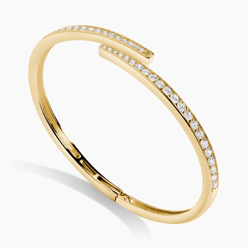 Gold Open Radiance Stone Bracelet