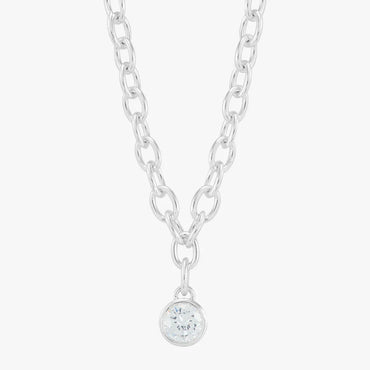 Carave Paris Bezel Solitaire Chain Necklace