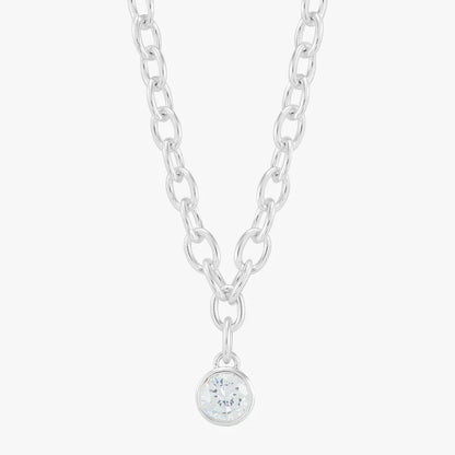 Carave Paris Bezel Solitaire Chain Necklace