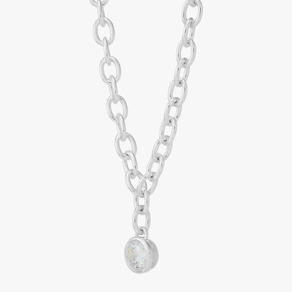 Carave Paris Bezel Solitaire Chain Necklace