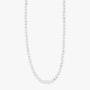 Classic Polished Bead Silver Necklace