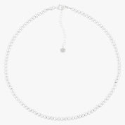 Classic Polished Bead Silver Necklace