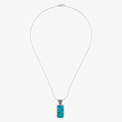 Carave Paris Rectangular Turquoise Pendant Necklace