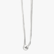 Multi-Strand Silver Bead Necklace