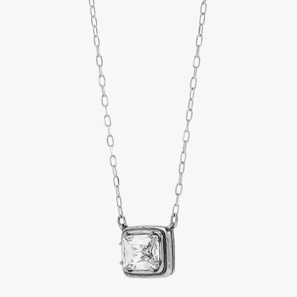 Carave Paris Radiant Emerald Cut Solitaire Necklace
