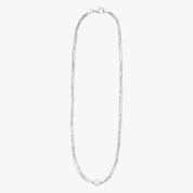Multi-Strand Silver Bead Necklace