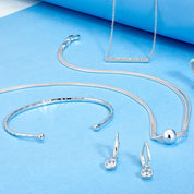 Multi-Strand Silver Bead Necklace