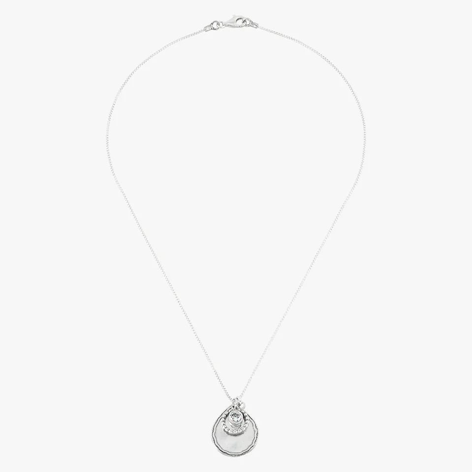 Carave Paris Organic Bezel Diamond Disc Necklace