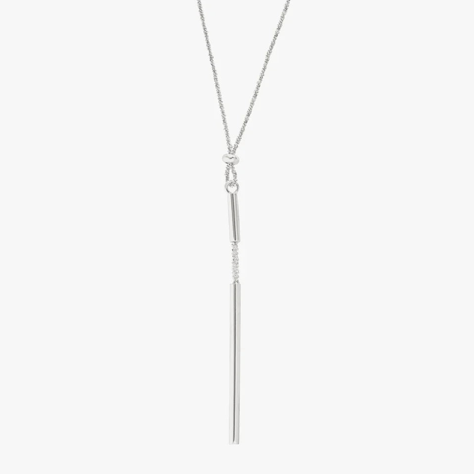 Sleek Statement Silver Necklace