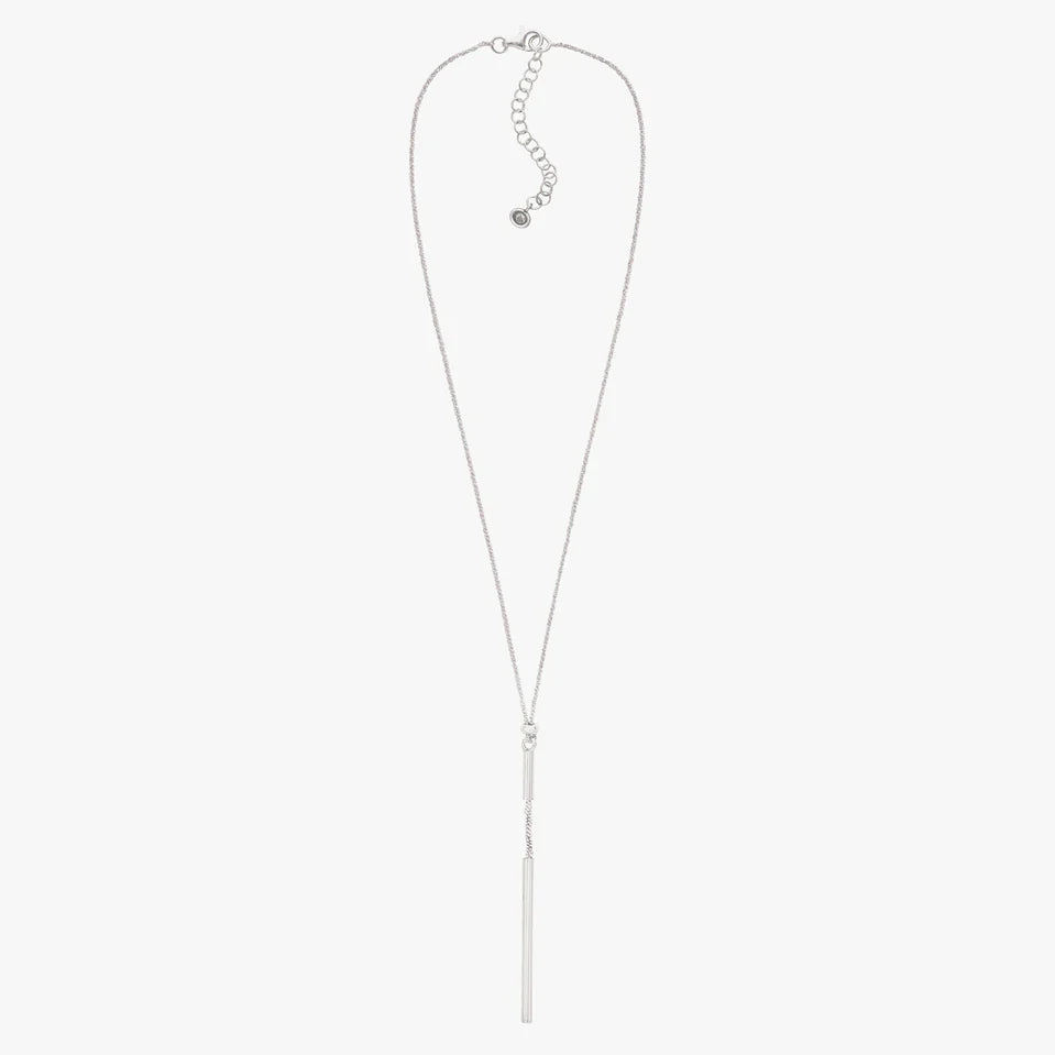 Sleek Statement Silver Necklace