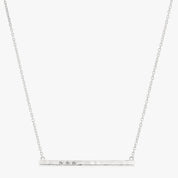 Hammered Silver Bar Necklace