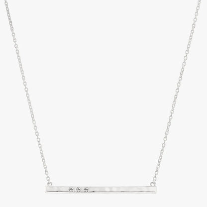 Carave Paris Hammered Bar Crystal Necklace
