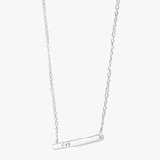 Hammered Silver Bar Necklace