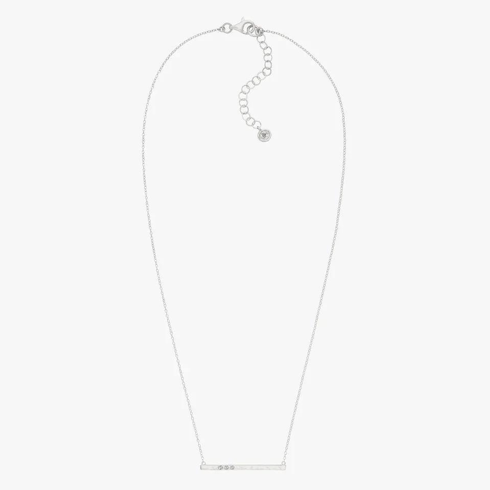 Hammered Silver Bar Necklace