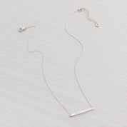 Hammered Silver Bar Necklace