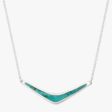 Carave Paris Turquoise Chevron Bar Necklace