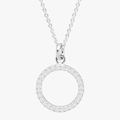 Carave Paris Pavé Circle Pendant Necklace