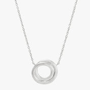 Silver Interlocking Ring Necklace