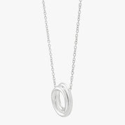 Silver Interlocking Ring Necklace