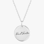 Silver Organic Disc Necklace