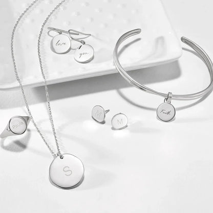 Carave Paris Engravable Disc Pendant Necklace