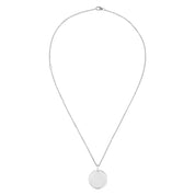 Silver Organic Disc Necklace